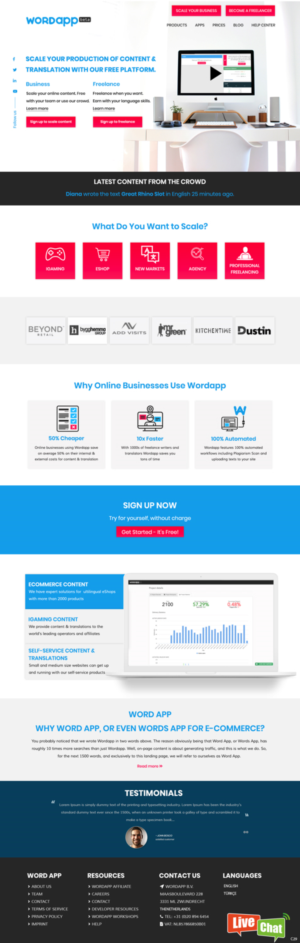 Web Design by pb for Wordapp B.V | Design: #19859617