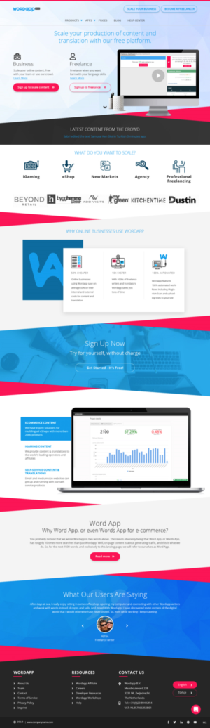 Web Design by pb for Wordapp B.V | Design: #19867233