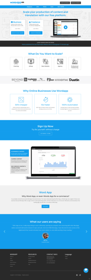 Web Design by pb for Wordapp B.V | Design: #19867234