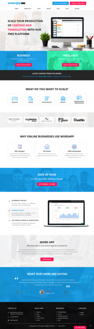 Web Design by pb for Wordapp B.V | Design: #19867235