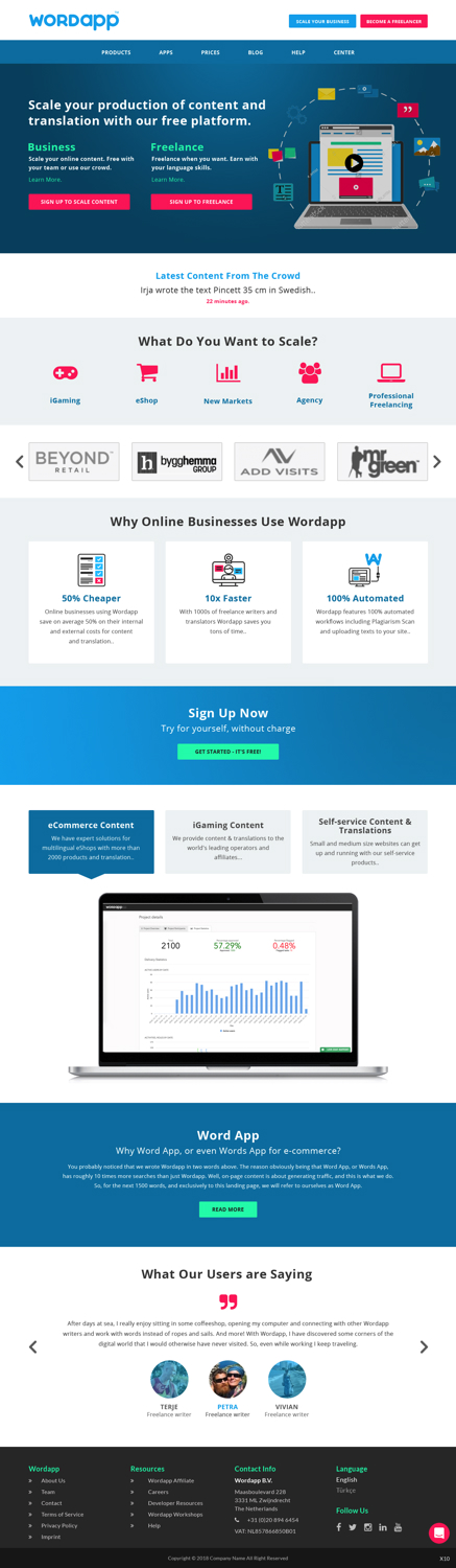 Diseño Web por pb para Wordapp B.V | Diseño #19867239