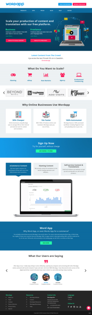 Web Design by pb for Wordapp B.V | Design: #19867239