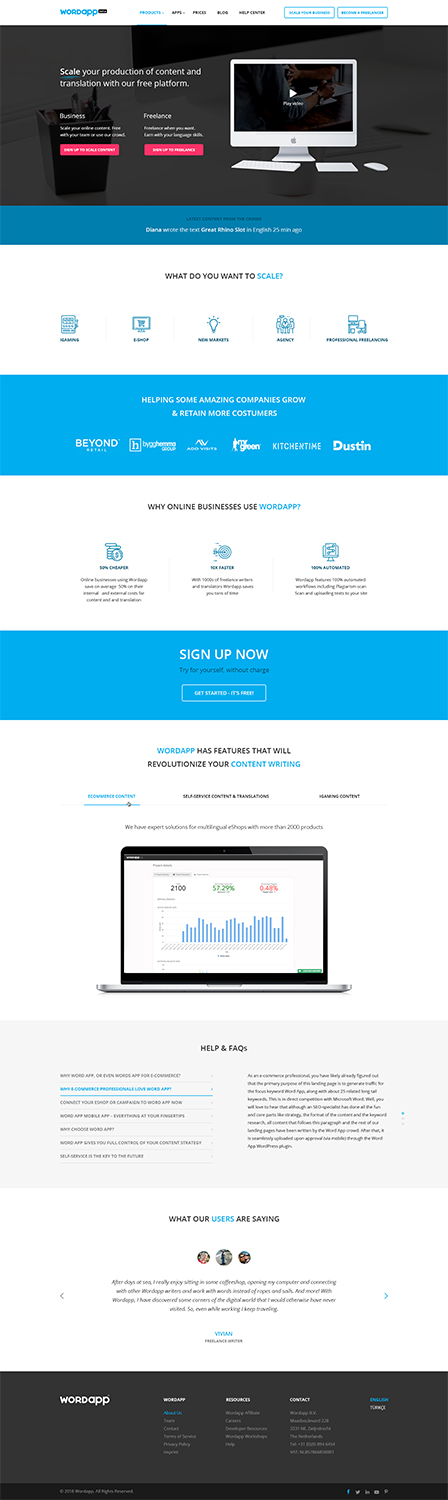 Web-Design von Aymane Boukhriss für Wordapp B.V | Design #19872033