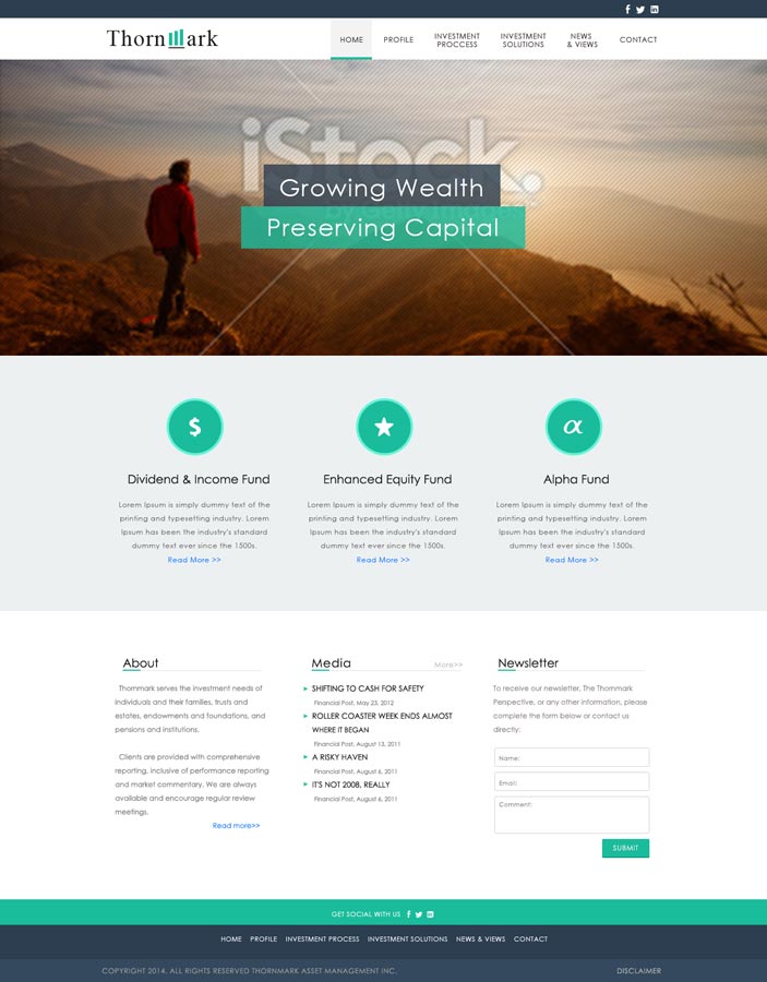 Professional, Modern, Asset Management Web Design for a Company by ...