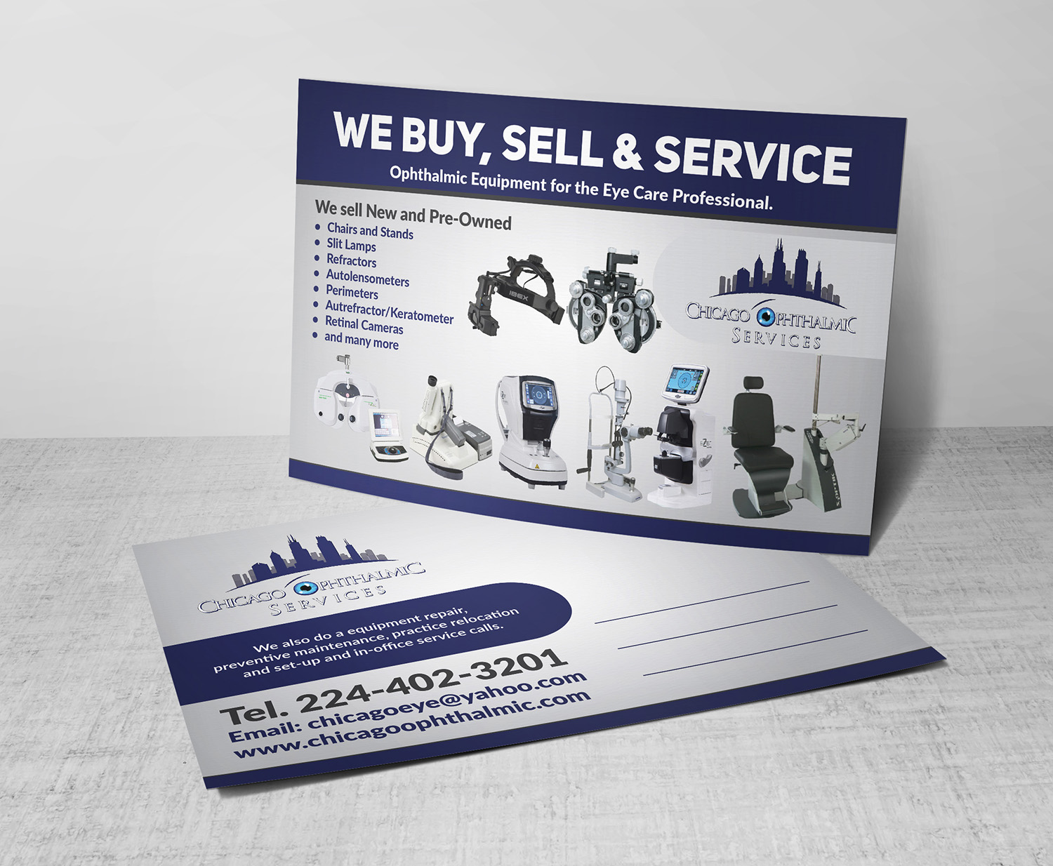 Postcard Design by Deziners Zone for Chicago Ophthalmic Services, Inc | Design #19864156