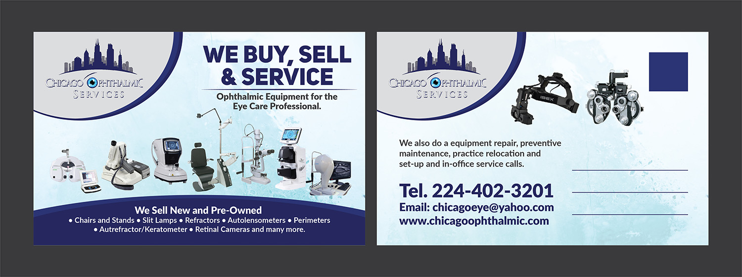 Diseño de Postal por Deziners Zone para Chicago Ophthalmic Services, Inc | Diseño #19864158