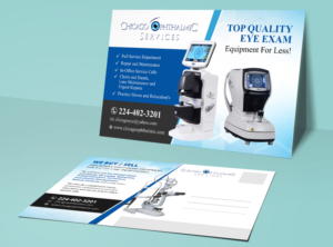 Diseño de Postal por OwnDesign para Chicago Ophthalmic Services, Inc | Diseño: #19869707
