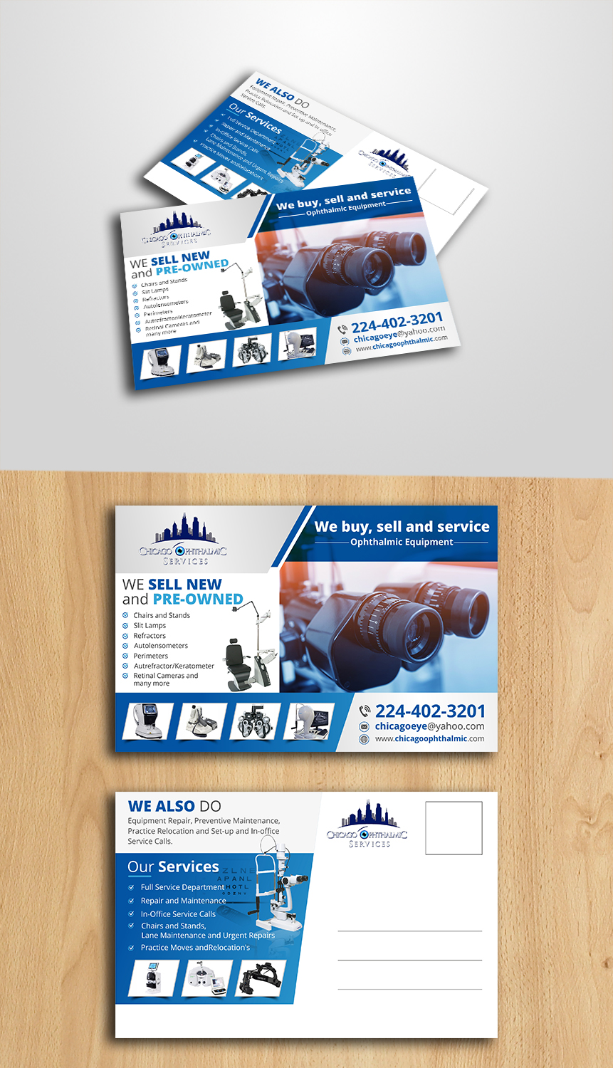Diseño de Postal por ecorokerz para Chicago Ophthalmic Services, Inc | Diseño: #19863234