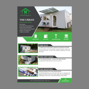 MicroHomes product hardcopy flyer design | Design de Flyer par Schöpfer