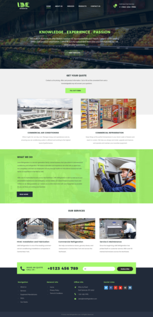 Lime Refrigeration. Refrigeration and air conditioning specialists. | Web Design by WebPixel