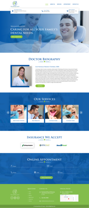 The dental place of tamarac web page | WordPress-Design von Sbss