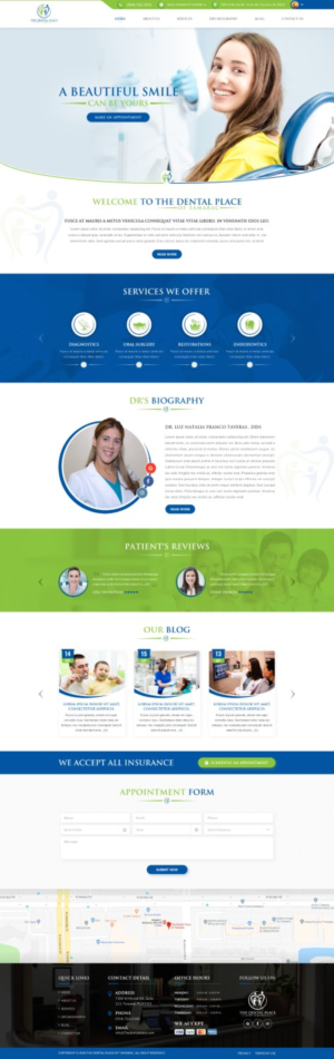 The dental place of tamarac web page | WordPress-Design von Reimagine