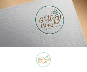 The Glittery Whisk   (with a potential strapline of Fine custom cakes & confectionery) | Logo Design by Anekaa