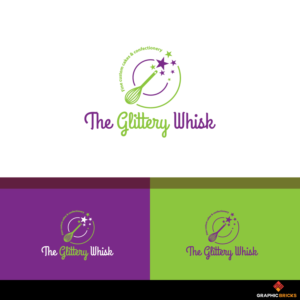 The Glittery Whisk   (with a potential strapline of Fine custom cakes & confectionery) | Logo Design by Graphic Bricks