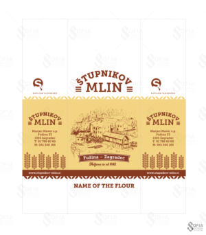 FLOUR BAG DESIGN | Design Étiquette par SofiaDesignStudio