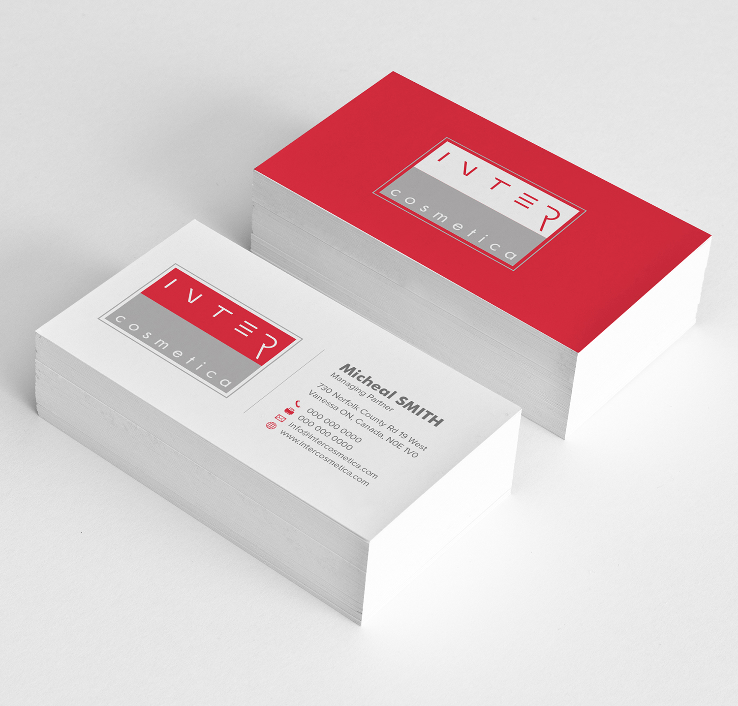 Business Card Design by Tilt for Intercosmetica Neuchâtel SA | Design #19891733