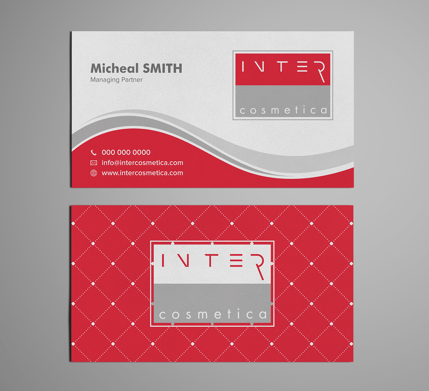 Business Card Design by Tilt for Intercosmetica Neuchâtel SA | Design #19911797