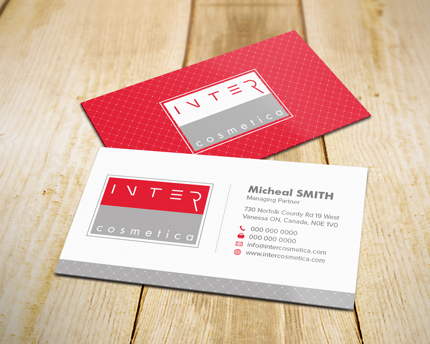 Business Card Design by Tilt for Intercosmetica Neuchâtel SA | Design #19912099