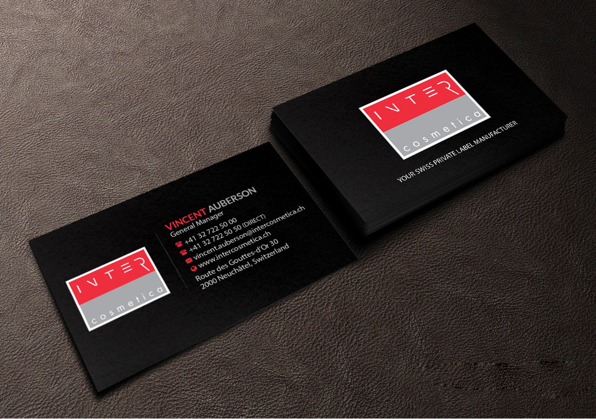 Business Card Design by Creations Box 2015 for Intercosmetica Neuchâtel SA | Design #19891634