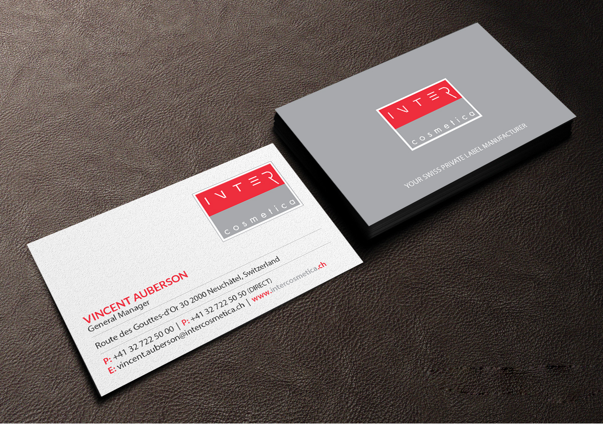 Diseño de Tarjeta de Presentación por Creations Box 2015 para Intercosmetica Neuchâtel SA | Diseño #19891641