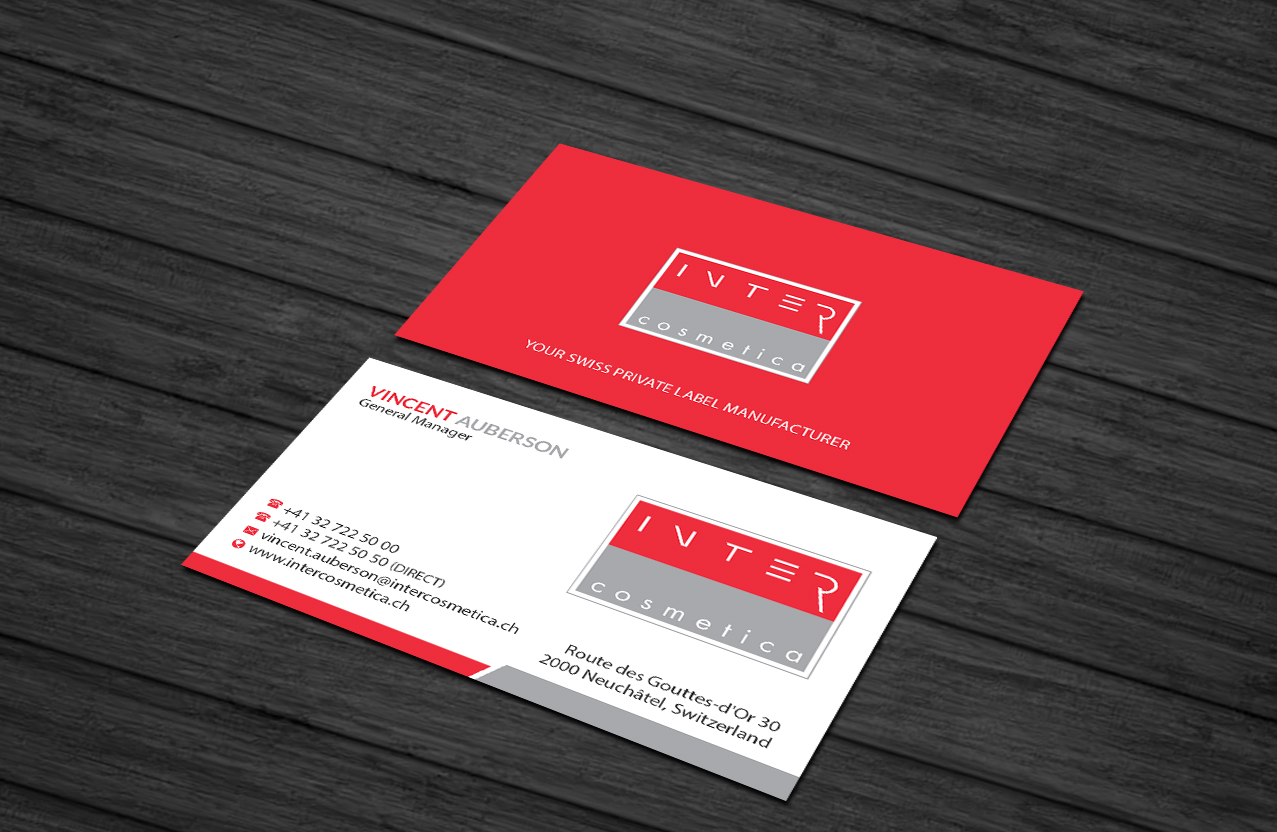 Business Card Design by Creations Box 2015 for Intercosmetica Neuchâtel SA | Design #19891642