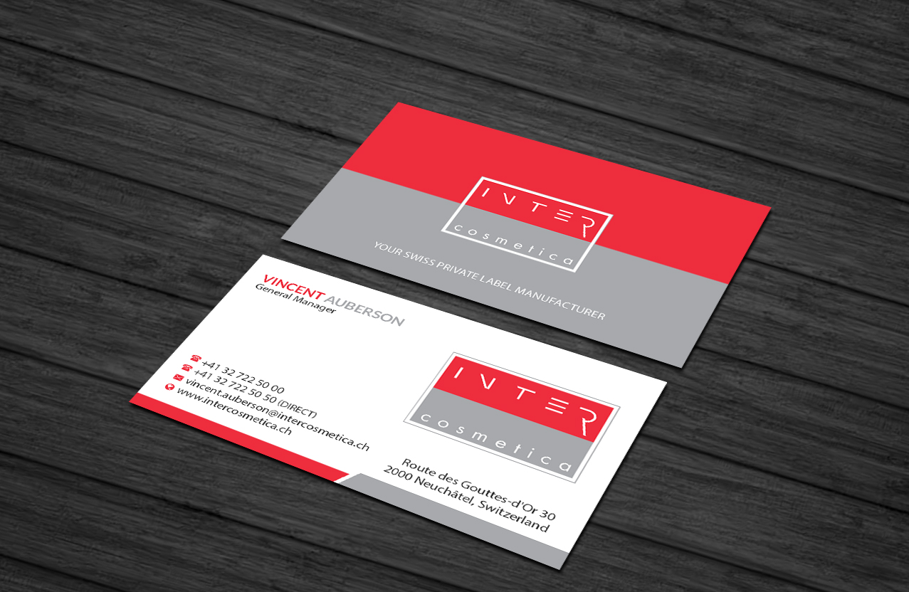 Business Card Design by Creations Box 2015 for Intercosmetica Neuchâtel SA | Design #19891643