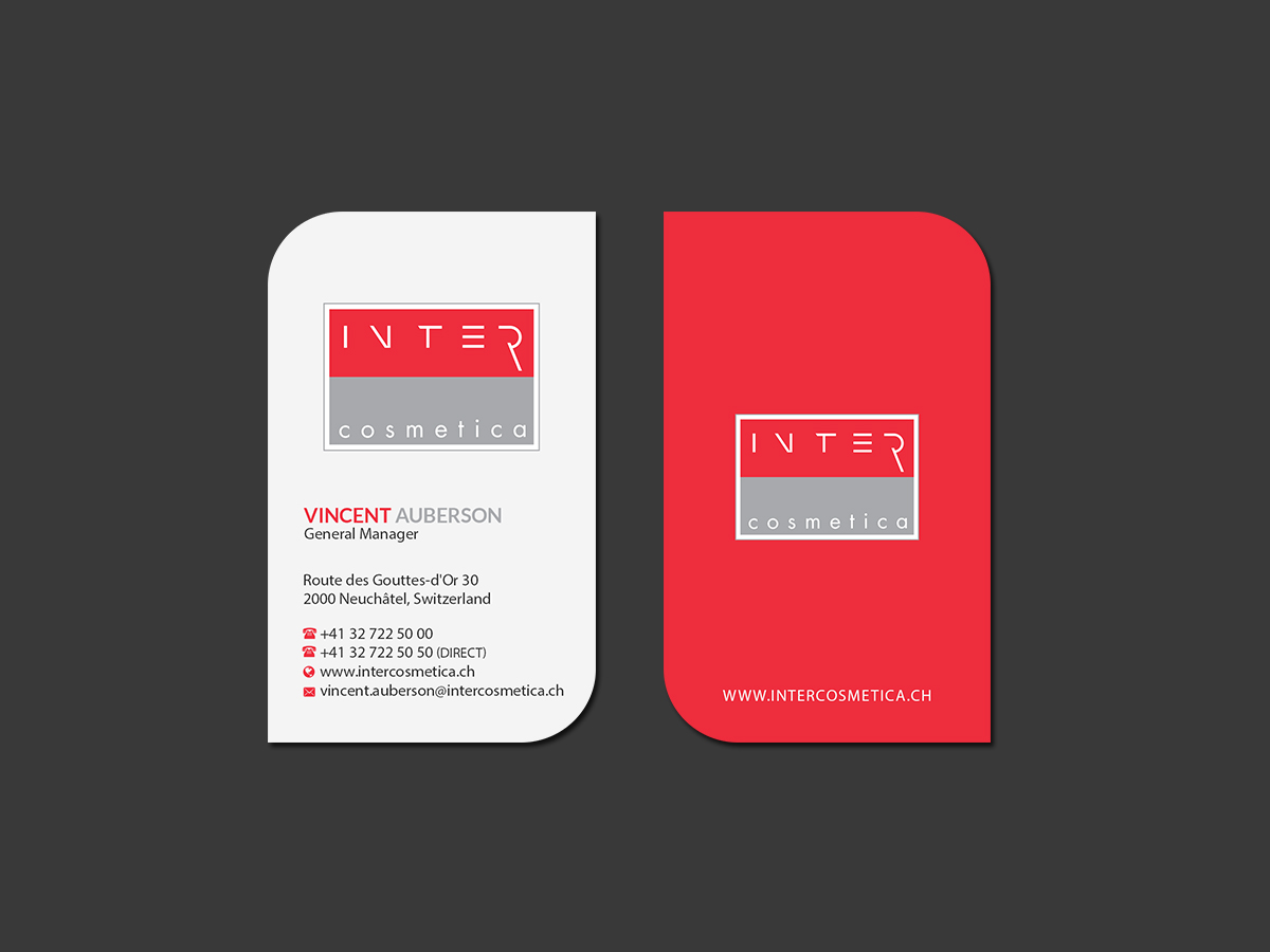 Business Card Design by Creations Box 2015 for Intercosmetica Neuchâtel SA | Design #19891644