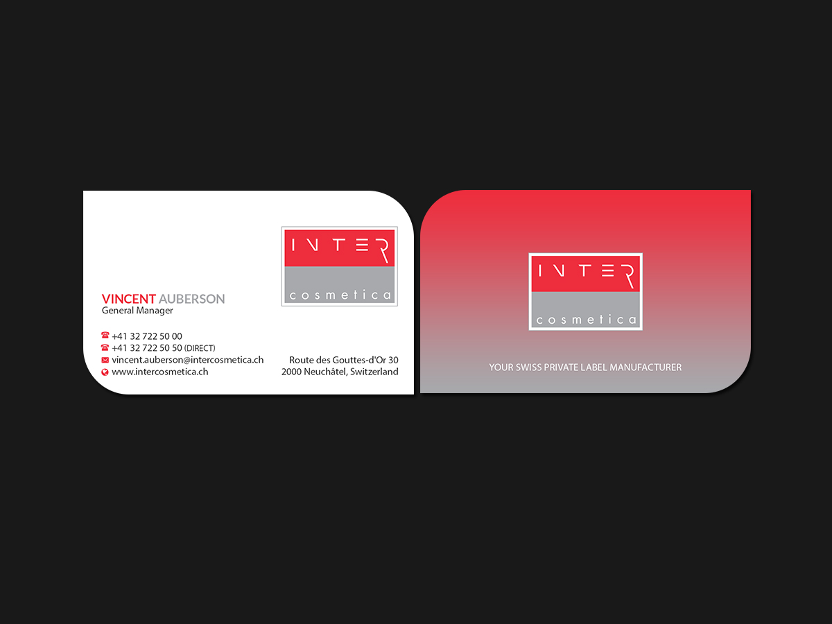 Business Card Design by Creations Box 2015 for Intercosmetica Neuchâtel SA | Design #19891645