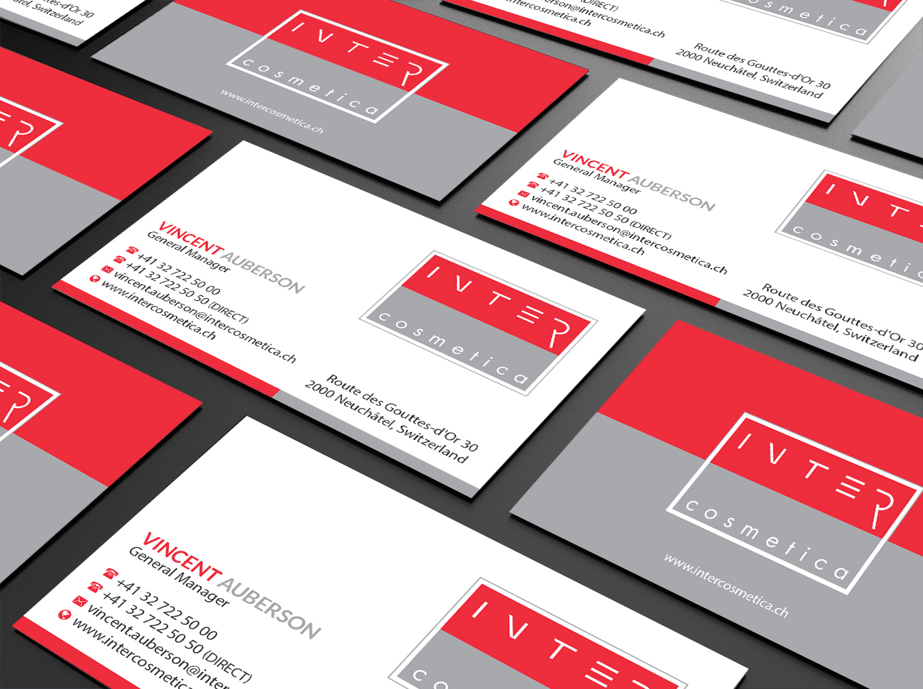 Business Card Design by Creations Box 2015 for Intercosmetica Neuchâtel SA | Design #19891647