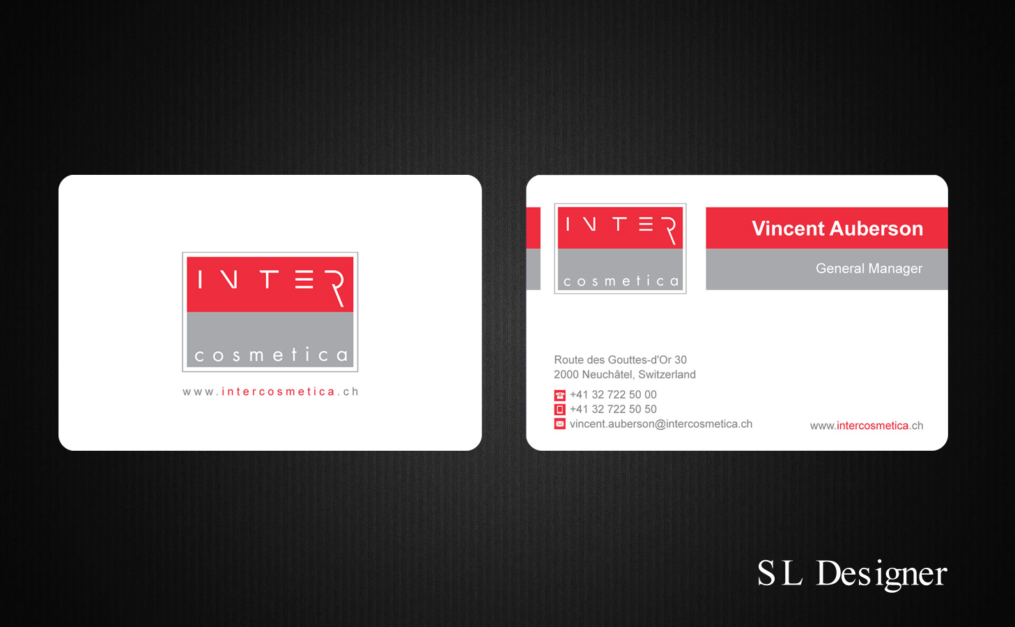 Business Card Design by SL Designer for Intercosmetica Neuchâtel SA | Design #19888695