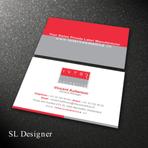 Diseño de Tarjeta de Presentación por SL Designer para Intercosmetica Neuchâtel SA | Diseño: #19888703