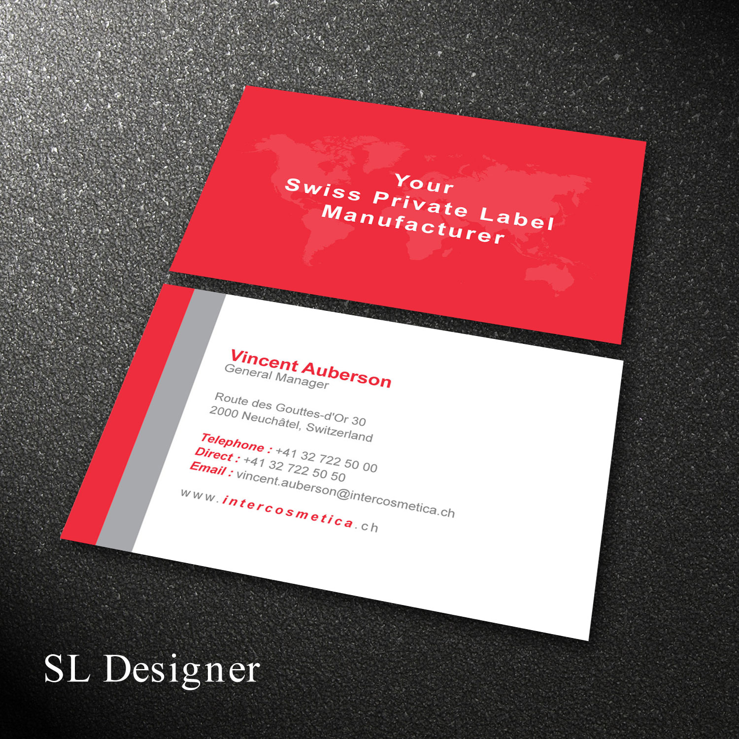 Business Card Design by SL Designer for Intercosmetica Neuchâtel SA | Design #19888714