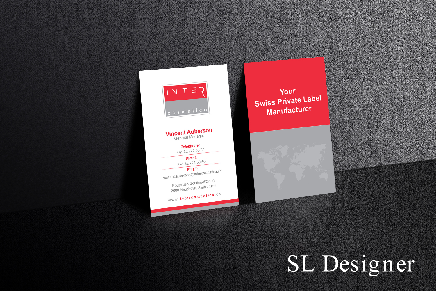 Business Card Design by SL Designer for Intercosmetica Neuchâtel SA | Design #19888739