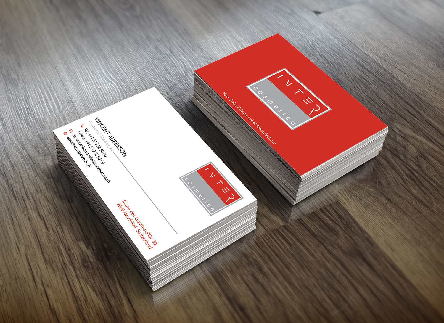 Business Card Design by dianpraditaputri for Intercosmetica Neuchâtel SA | Design #19883428