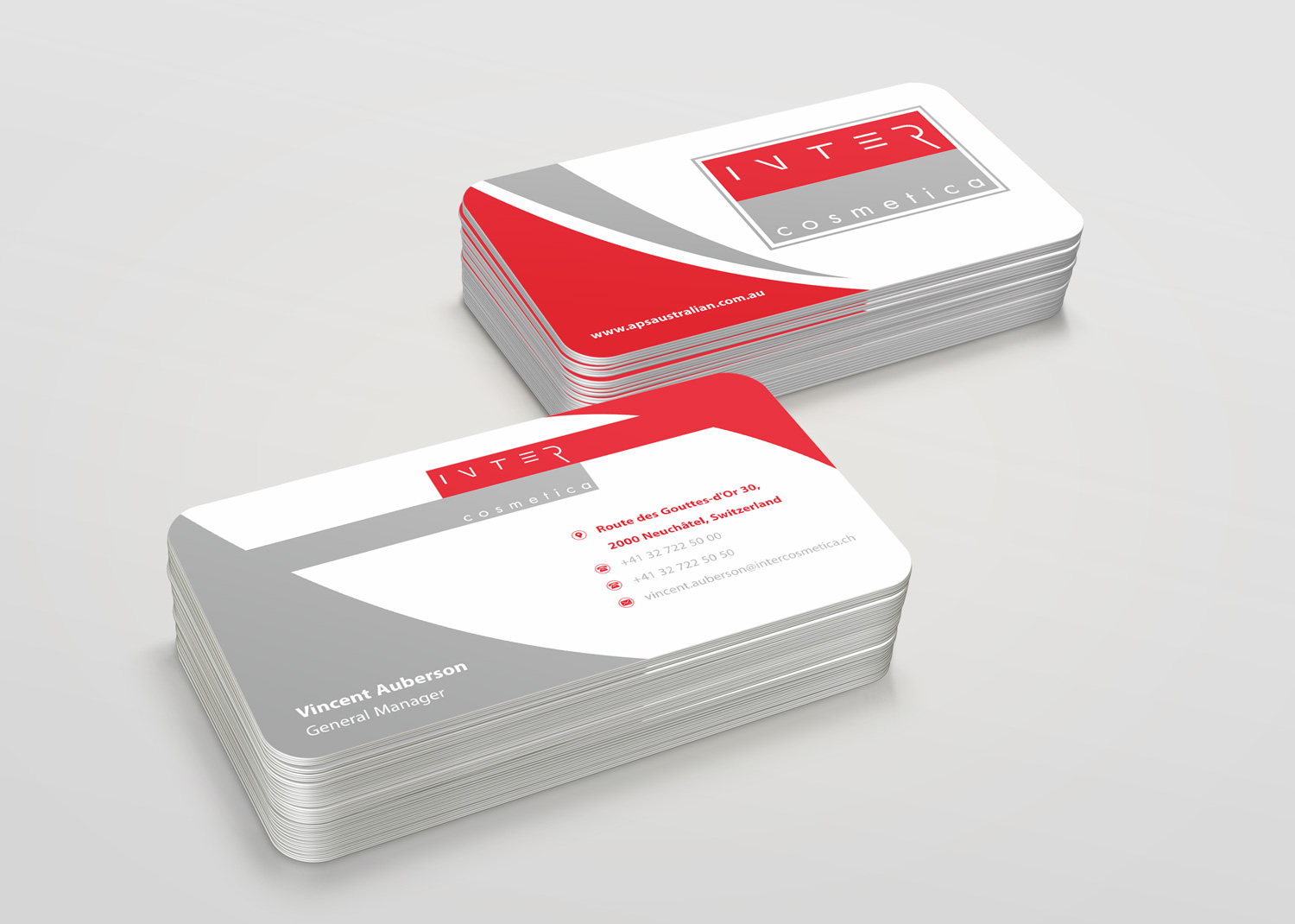 Business Card Design by Petter Goms for Intercosmetica Neuchâtel SA | Design #19887065