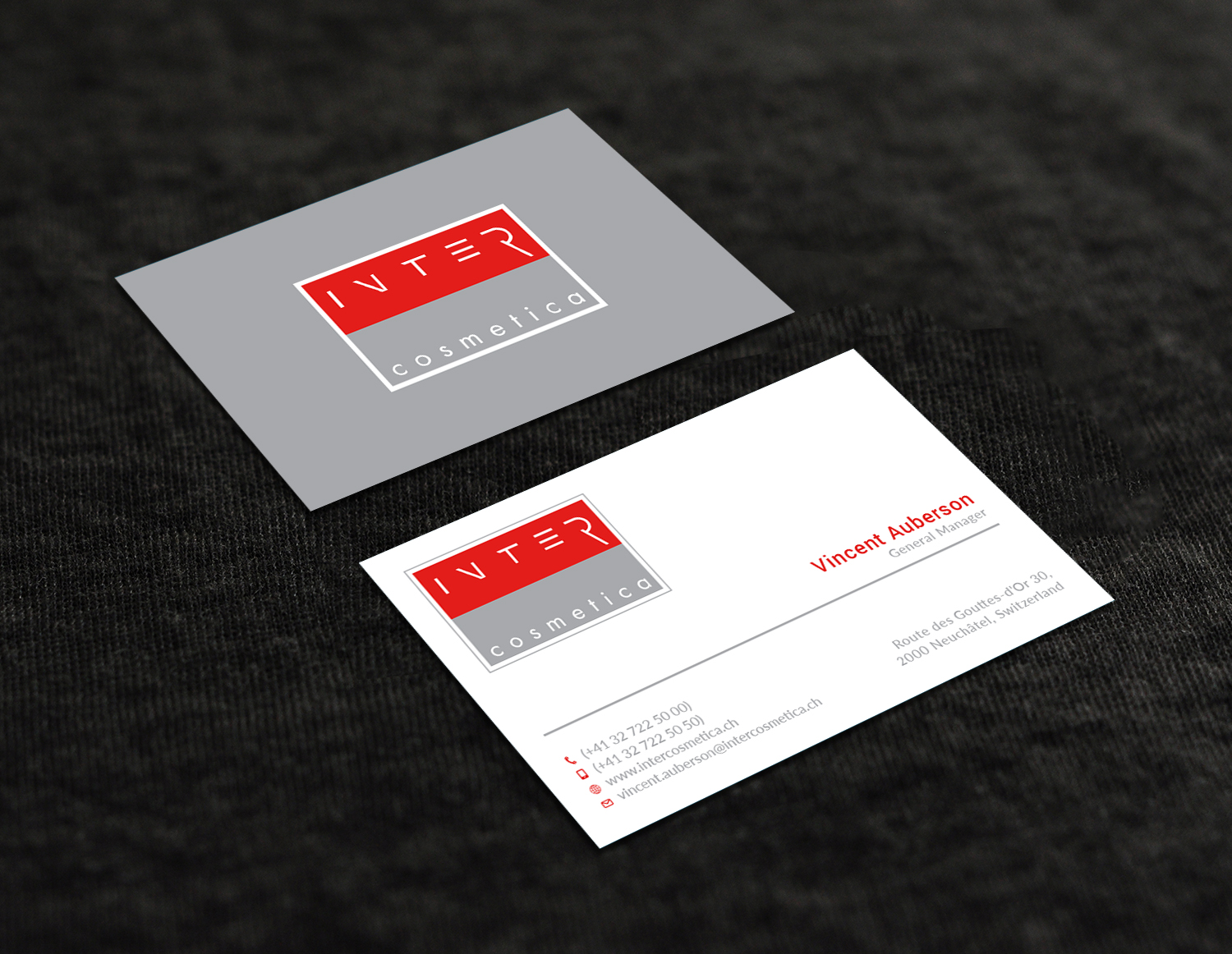 Business Card Design by Tripti Ranjan Gain for Intercosmetica Neuchâtel SA | Design #19889391