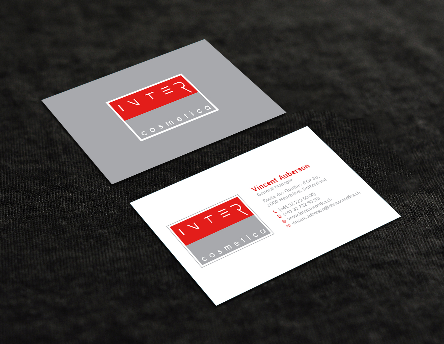Visitenkarten-Design von Tripti Ranjan Gain für Intercosmetica Neuchâtel SA | Design #19889392