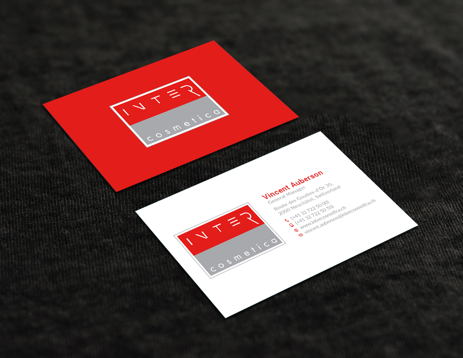 Business Card Design by Tripti Ranjan Gain for Intercosmetica Neuchâtel SA | Design #19889393