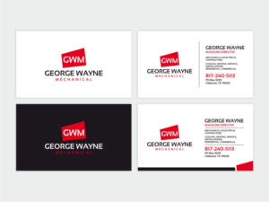 George Wayne Mechanical business cards | Business Card Design by Atvento Graphics