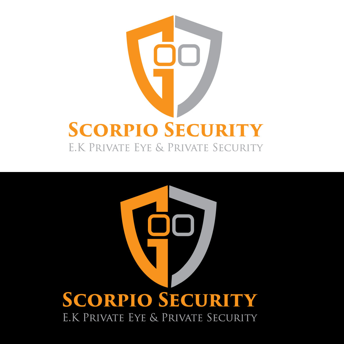 Logo Design by greenapple 3 for e.k private eye investigations and scorpions security GS007 | Design #20041408