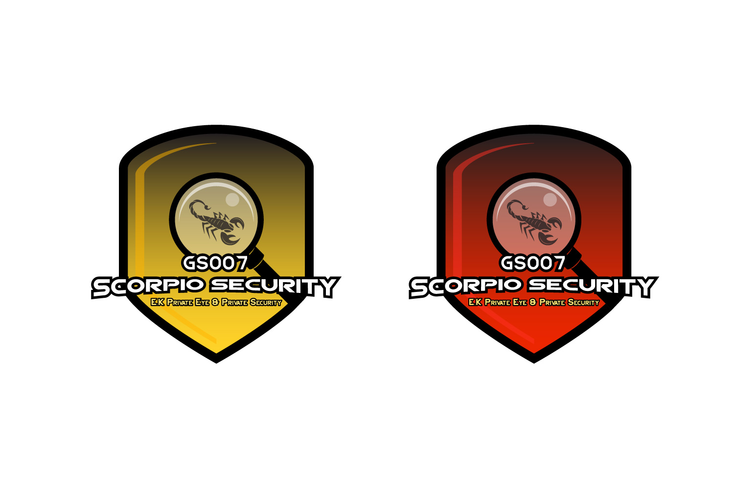 Logo Design by Rzk for e.k private eye investigations and scorpions security GS007 | Design #20035823