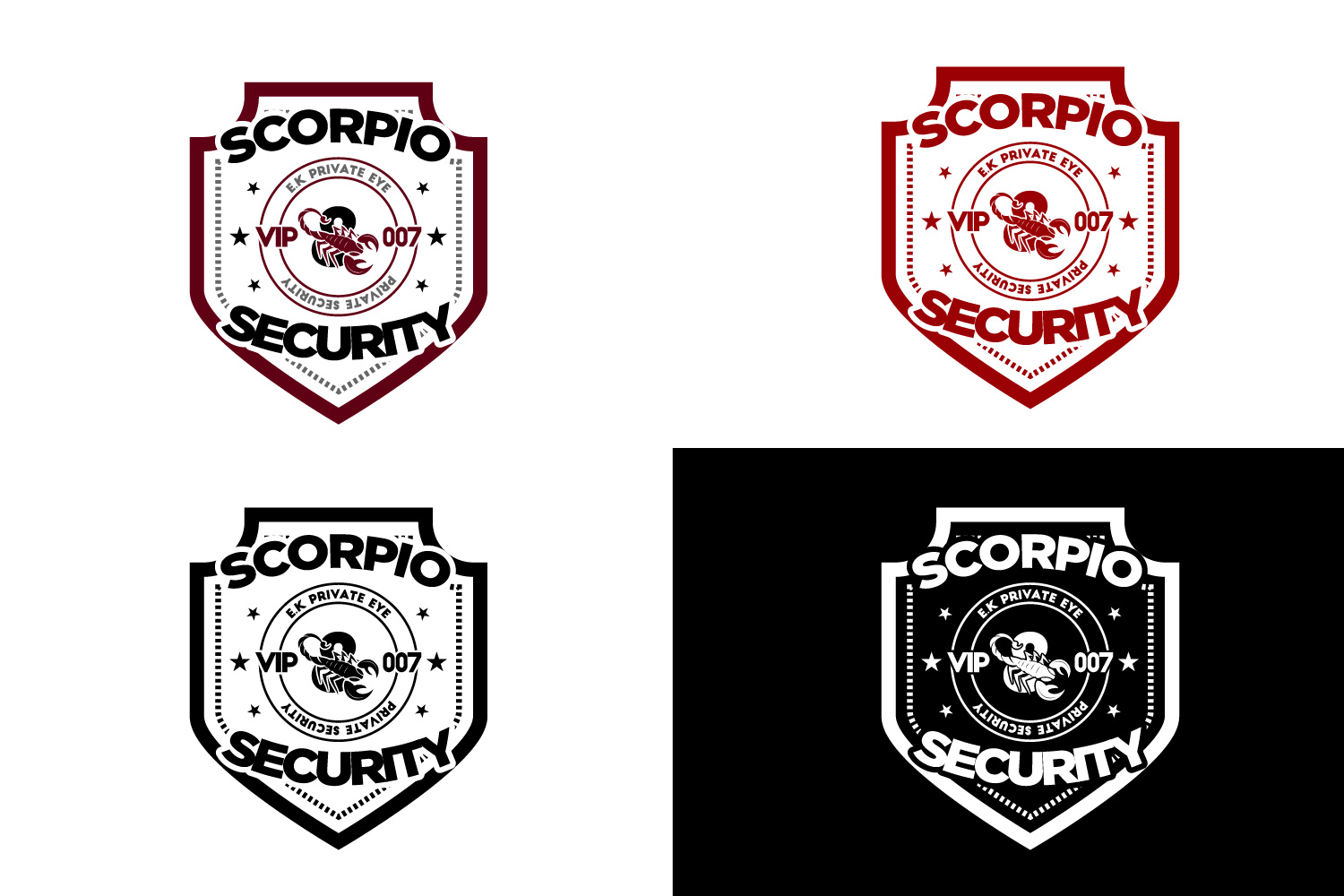Logo Design by Rzk for e.k private eye investigations and scorpions security GS007 | Design #20091372