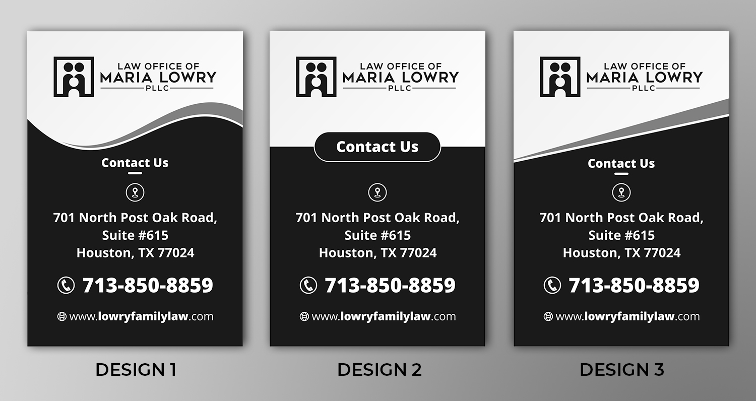 Design Publicitaire par ecorokerz pour Law Office of Maria Lowry, PLLC | Design #20157333