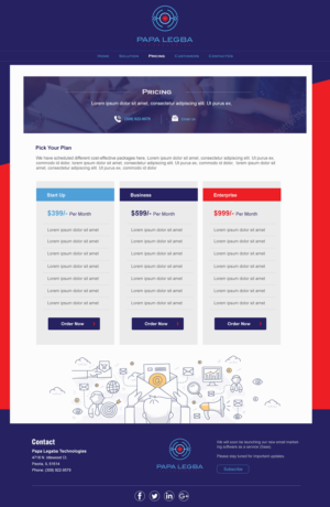 Web Design by ColorDrops for Papa Legba Technologies | Design: #20741725