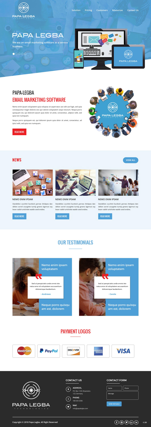 Web Design par pb pour Papa Legba Technologies | Design #19901522