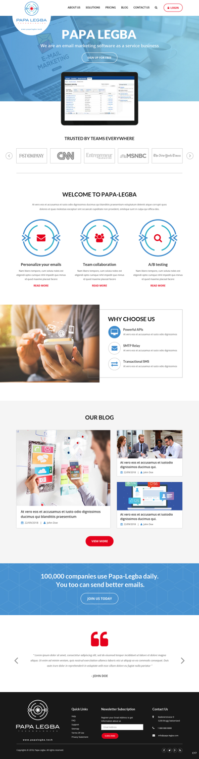 Web Design par pb pour Papa Legba Technologies | Design #19901524