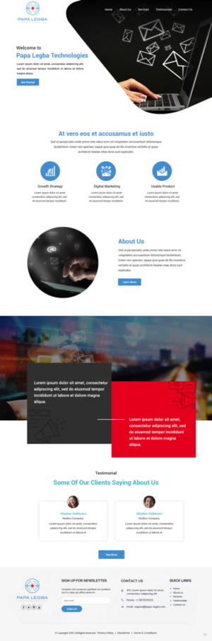 Web Design by pb for Papa Legba Technologies | Design: #19901527