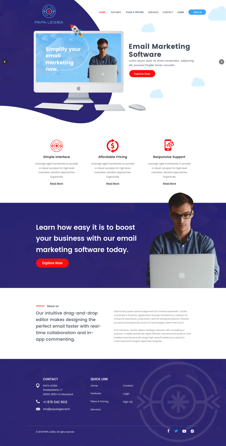 Web Design par CreativeIyke pour Papa Legba Technologies | Design #19887353