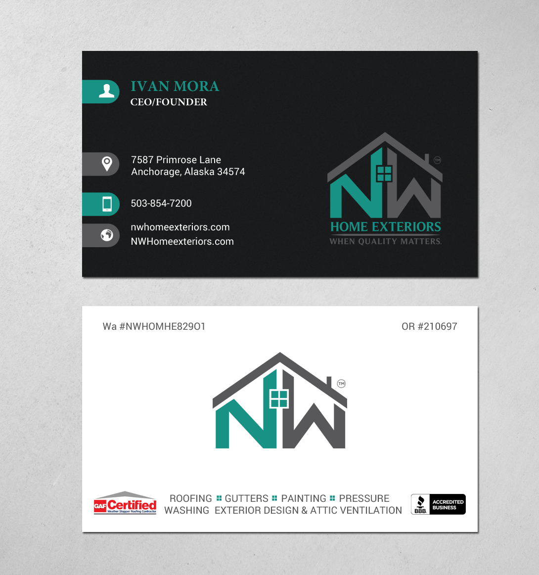 Diseño de Tarjeta de Presentación por chandrayaan.creative para este proyecto | Diseño #19897049