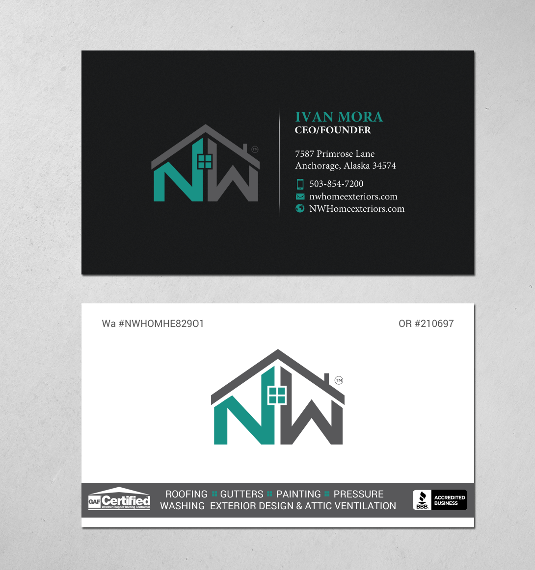 Diseño de Tarjeta de Presentación por chandrayaan.creative para este proyecto | Diseño #19898525